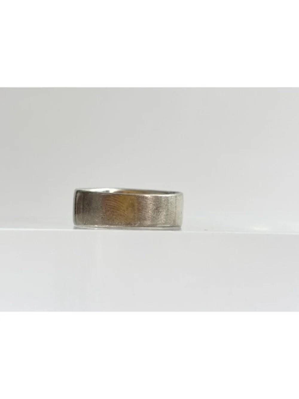 Southwest Style Minimalist Black Onyx Sterling Silver 925 Vintage Ring - sz 6.75